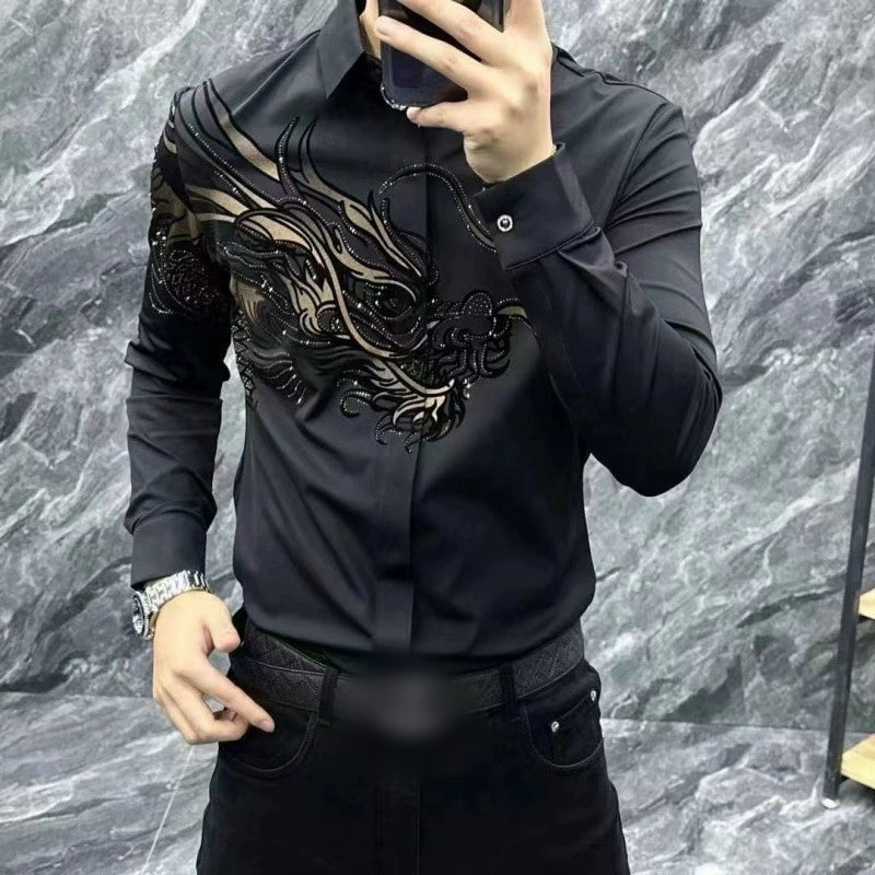 Zeljko – Elegant slim-fit overhemd met print