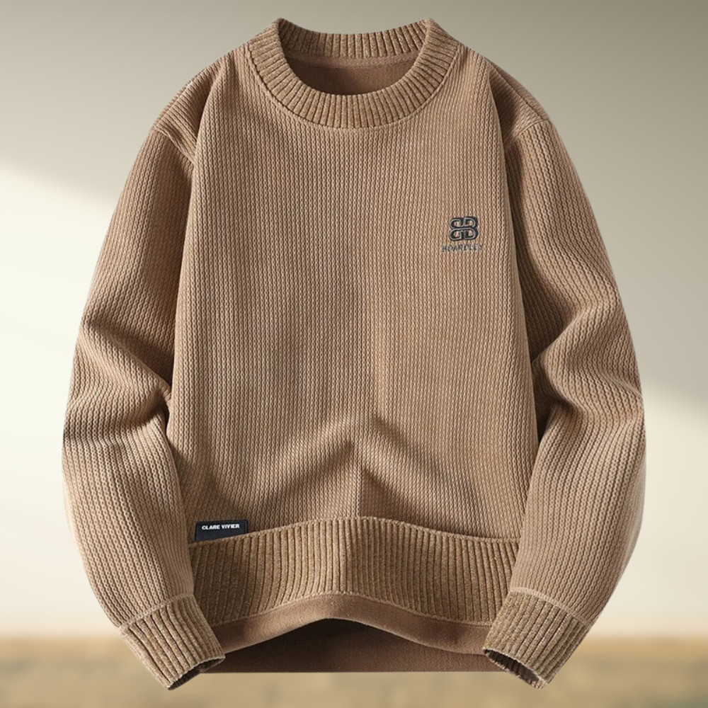 Zenas – Round Neck Embroidery Sweater