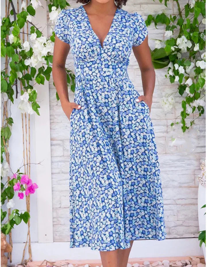 Zervou – Rochie midi ușoară cu buzunare