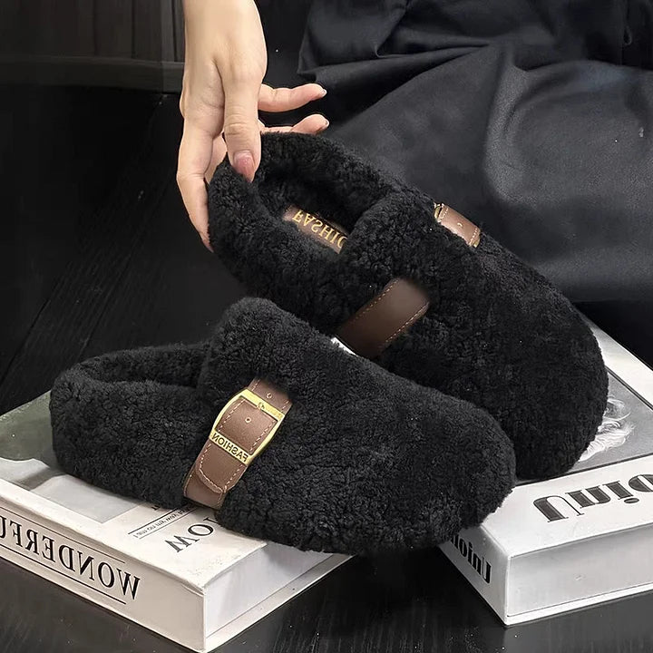 Zilvia – Scarpe Calde in Lana d'Agnello in Stile Fiabesco
