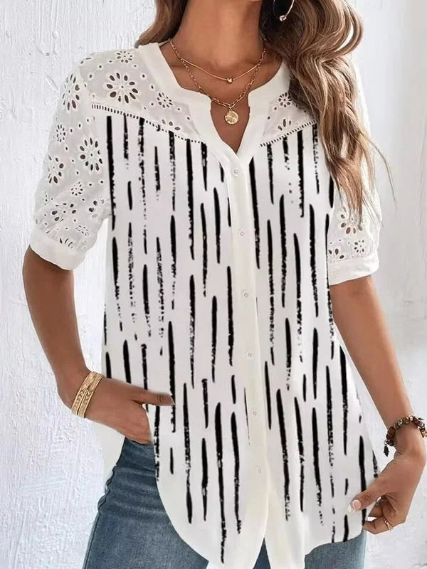 Zoila - Elegant Short-Sleeve Shirt