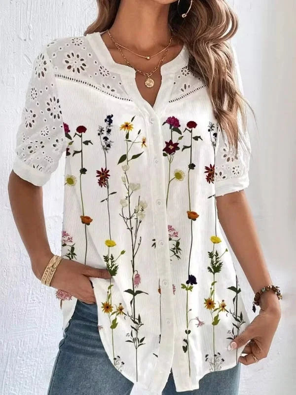 Zoila - Elegant Short-Sleeve Shirt