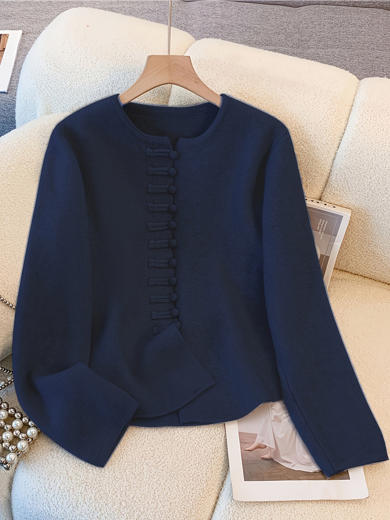 Zorine – Two-Piece Set with Buttoned Cardigan