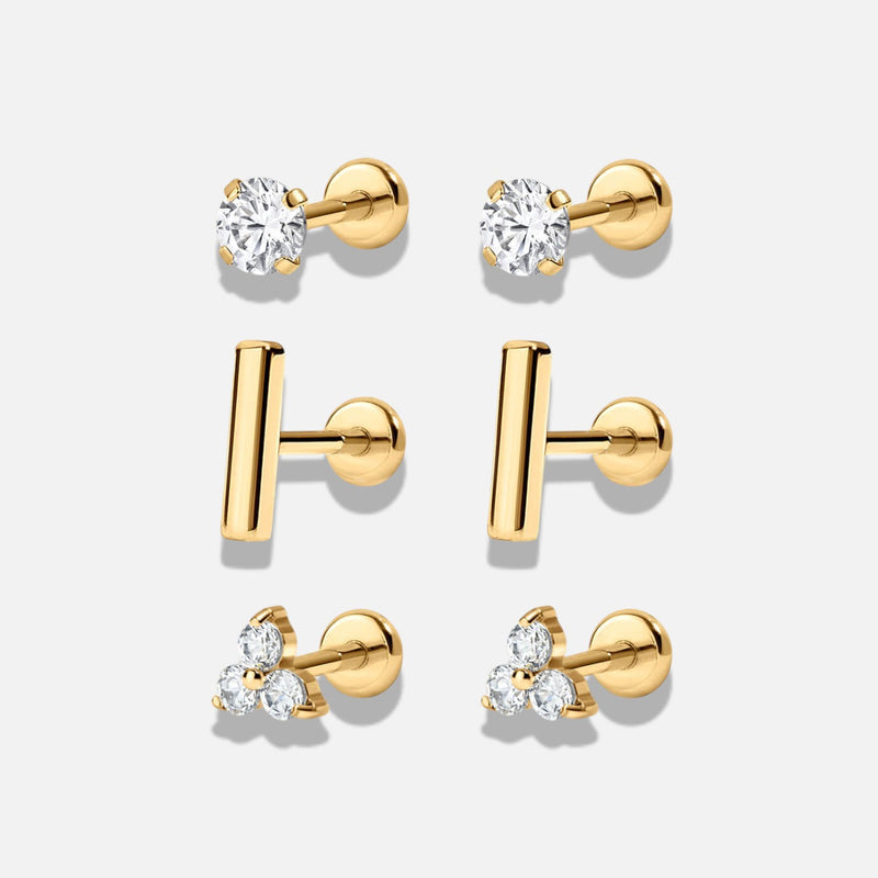 Corelle Flat Back Stud Trio